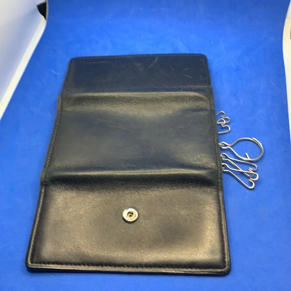 Burberry- black leather vintage Key Holder Case - Picture 2 of 6